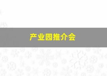 产业园推介会