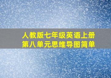 人教版七年级英语上册第八单元思维导图简单