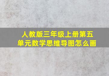 人教版三年级上册第五单元数学思维导图怎么画