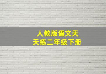 人教版语文天天练二年级下册