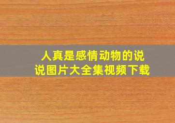 人真是感情动物的说说图片大全集视频下载