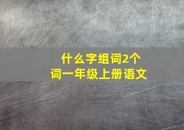 什么字组词2个词一年级上册语文