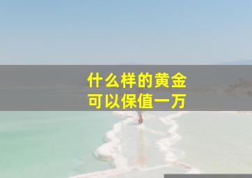 什么样的黄金可以保值一万