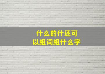 什么的什还可以组词组什么字