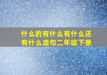 什么的有什么有什么还有什么造句二年级下册