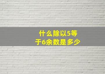 什么除以5等于6余数是多少