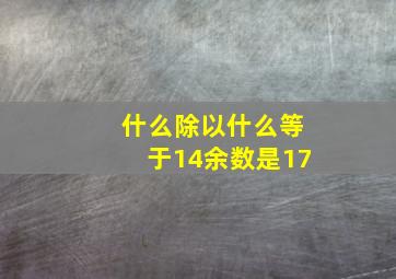 什么除以什么等于14余数是17