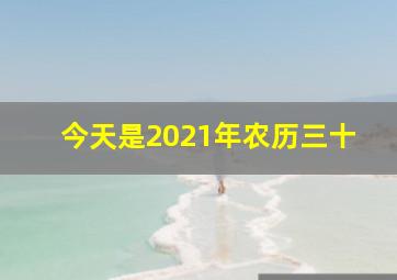 今天是2021年农历三十