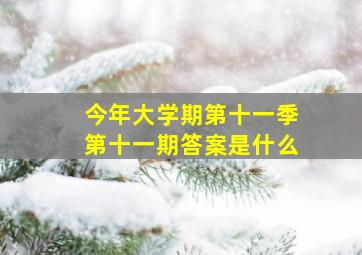 今年大学期第十一季第十一期答案是什么