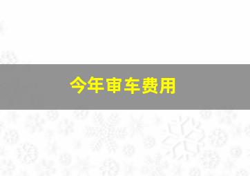 今年审车费用