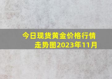 今日现货黄金价格行情走势图2023年11月