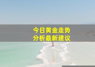 今日黄金走势分析最新建议