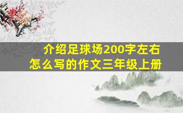 介绍足球场200字左右怎么写的作文三年级上册