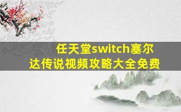 任天堂switch塞尔达传说视频攻略大全免费