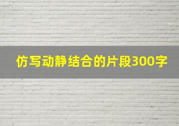 仿写动静结合的片段300字