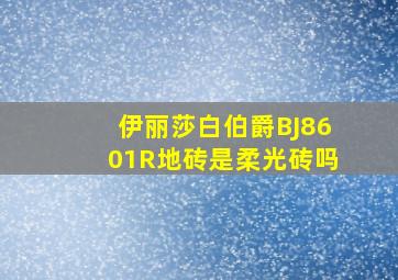 伊丽莎白伯爵BJ8601R地砖是柔光砖吗