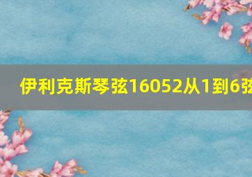 伊利克斯琴弦16052从1到6弦