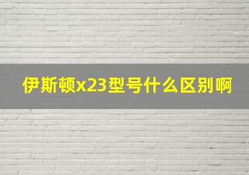 伊斯顿x23型号什么区别啊