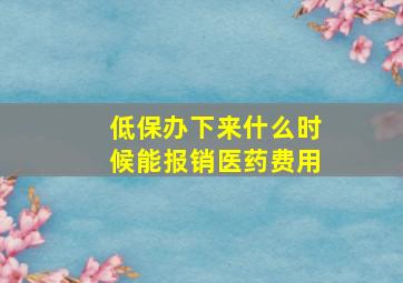 低保办下来什么时候能报销医药费用