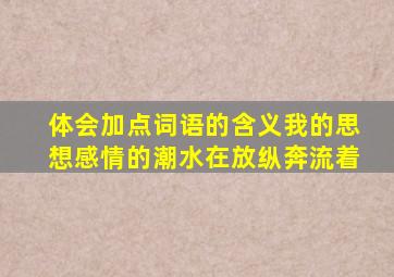 体会加点词语的含义我的思想感情的潮水在放纵奔流着