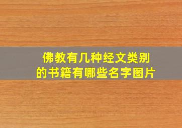 佛教有几种经文类别的书籍有哪些名字图片