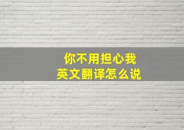 你不用担心我英文翻译怎么说