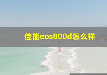 佳能eos800d怎么样