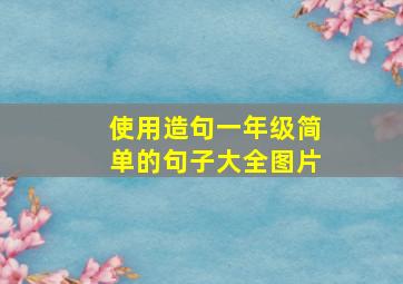 使用造句一年级简单的句子大全图片