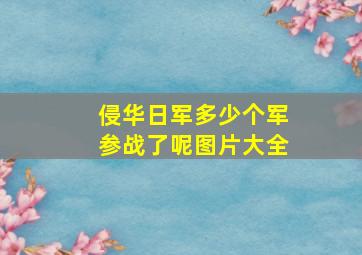 侵华日军多少个军参战了呢图片大全