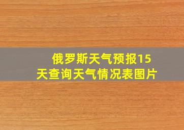 俄罗斯天气预报15天查询天气情况表图片