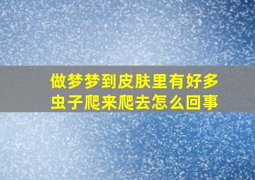 做梦梦到皮肤里有好多虫子爬来爬去怎么回事