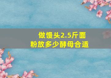 做馒头2.5斤面粉放多少酵母合适