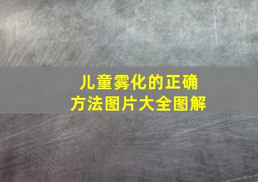 儿童雾化的正确方法图片大全图解