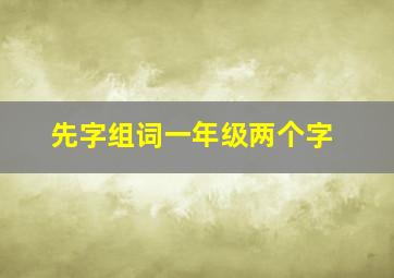 先字组词一年级两个字