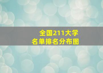 全国211大学名单排名分布图