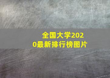 全国大学2020最新排行榜图片