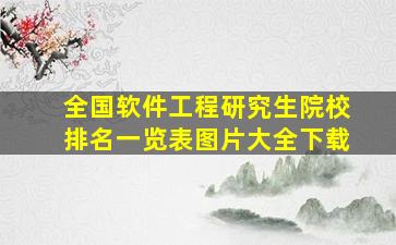 全国软件工程研究生院校排名一览表图片大全下载