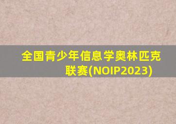 全国青少年信息学奥林匹克联赛(NOIP2023)