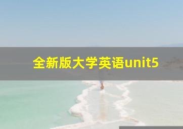 全新版大学英语unit5