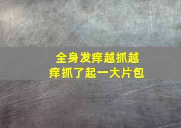 全身发痒越抓越痒抓了起一大片包