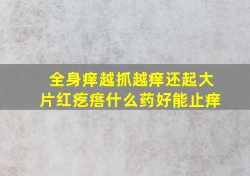 全身痒越抓越痒还起大片红疙瘩什么药好能止痒