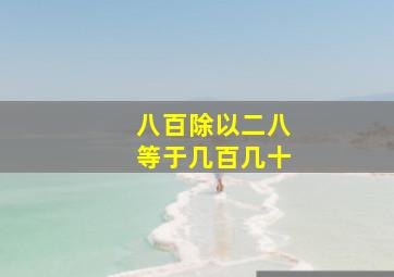 八百除以二八等于几百几十