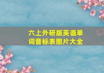 六上外研版英语单词音标表图片大全