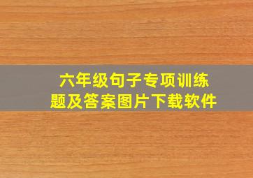 六年级句子专项训练题及答案图片下载软件