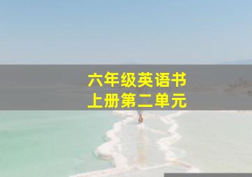 六年级英语书上册第二单元