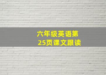 六年级英语第25页课文跟读