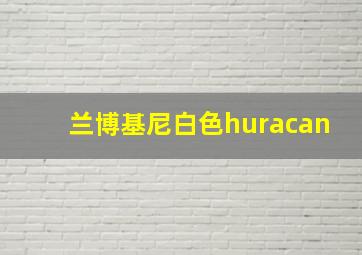 兰博基尼白色huracan