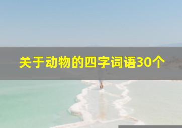 关于动物的四字词语30个