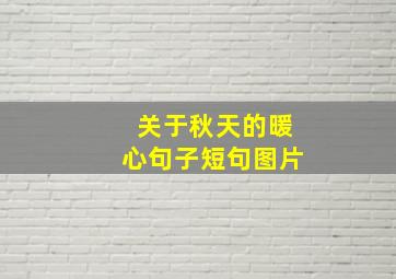 关于秋天的暖心句子短句图片