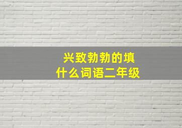 兴致勃勃的填什么词语二年级